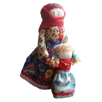 русская кукла "мама с дочкой"