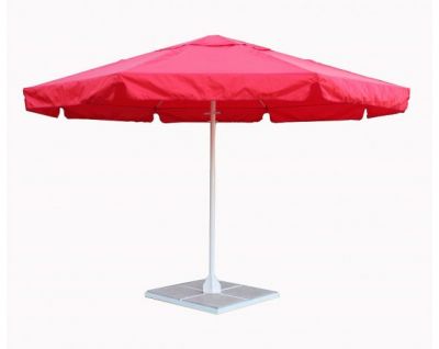 зонт уличный с воланом митек 3,5м круглый, стальной каркас, с подставкой